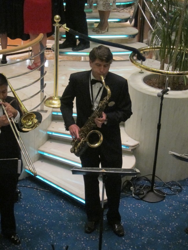 Big band set on board the Rhapsody of the Seas