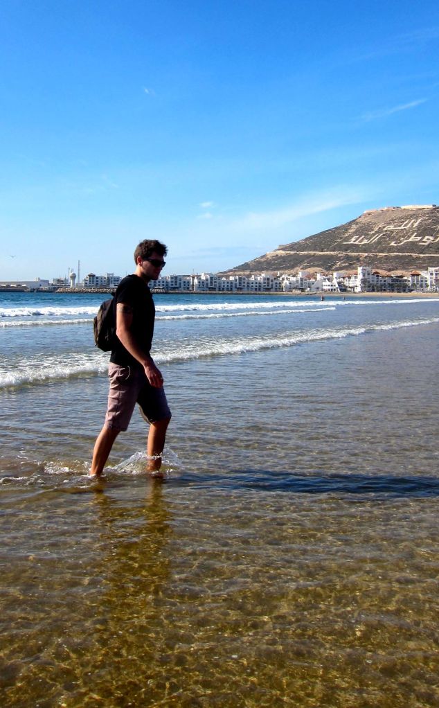 On the beach in Morocco